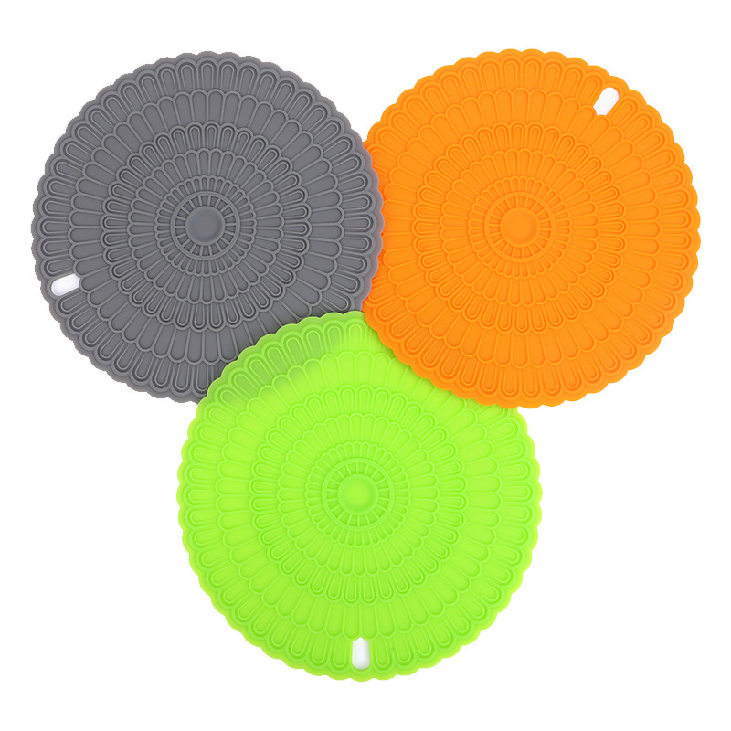 Food Grade Silicone Flower Heat Insulation Mat Silicone Place Mat Round Pot Mat Table Mat Coaster Anti-Hot Mat Bowl Mat