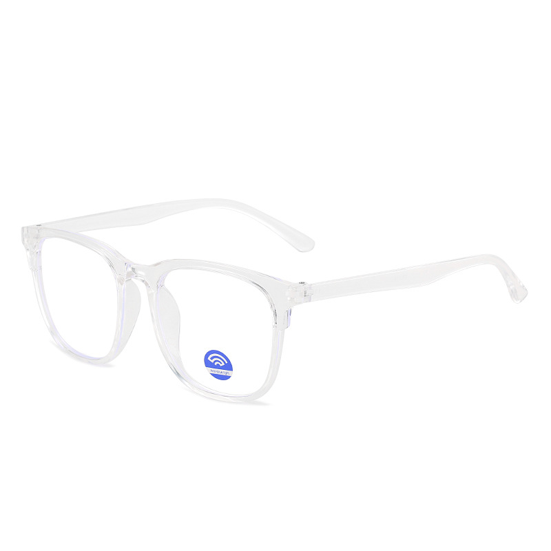2024 new large frame anti-blue glasses net red tide transparent mobile phone computer goggles flat mirror wholesale
