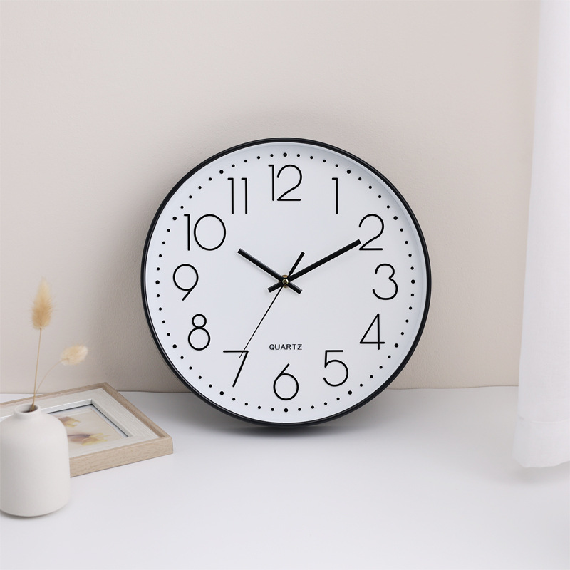 Amazon Cross-border Wall Clock Simple Living Room Quartz Clock Creative Silent Home 3D Digital Decoration Nordic Clock