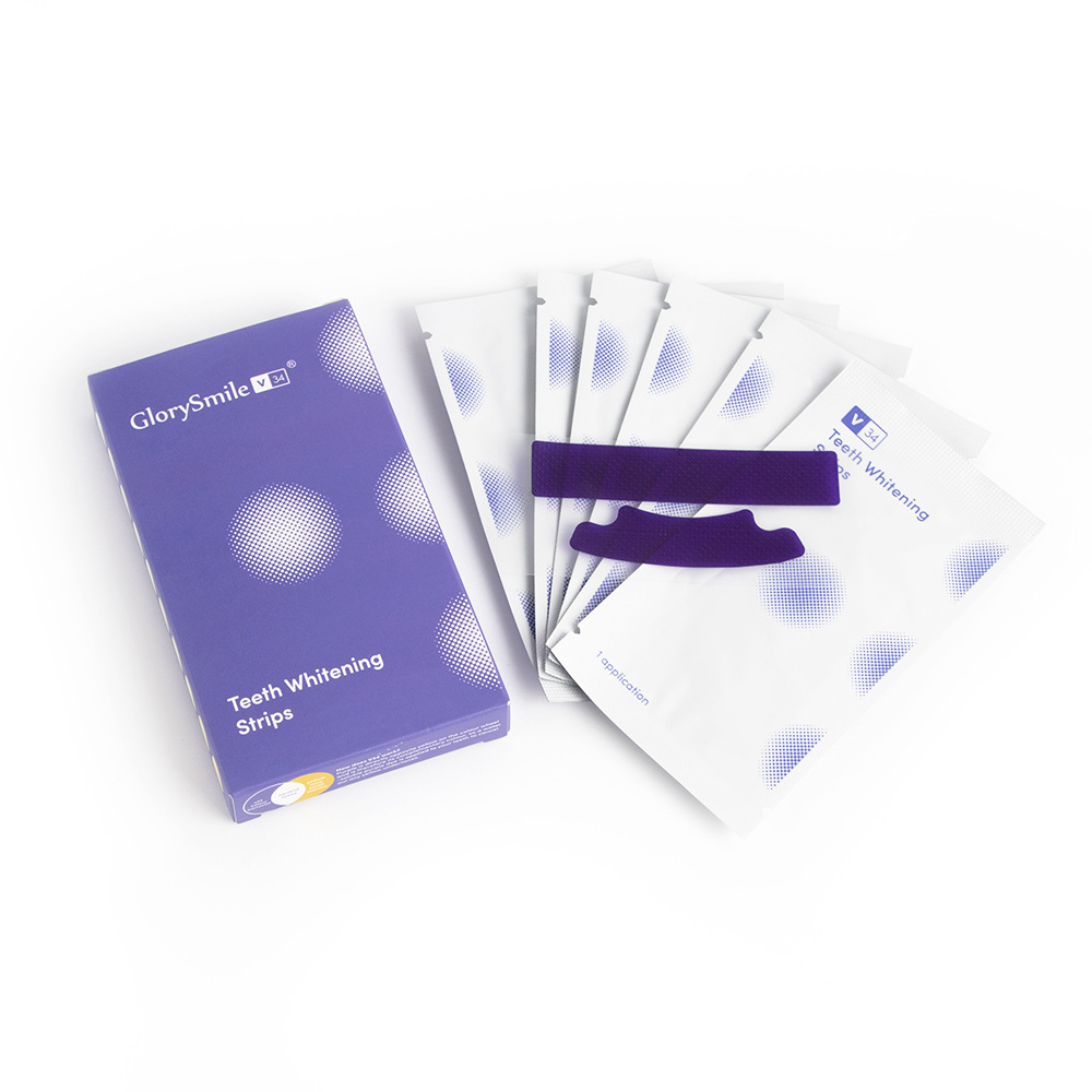 V34 Teeth Patch for Yellow and Stain-removing Strong Whitening and Dazzling White Teeth Patch 7 to 14 Pieces Cross-border Wholesale