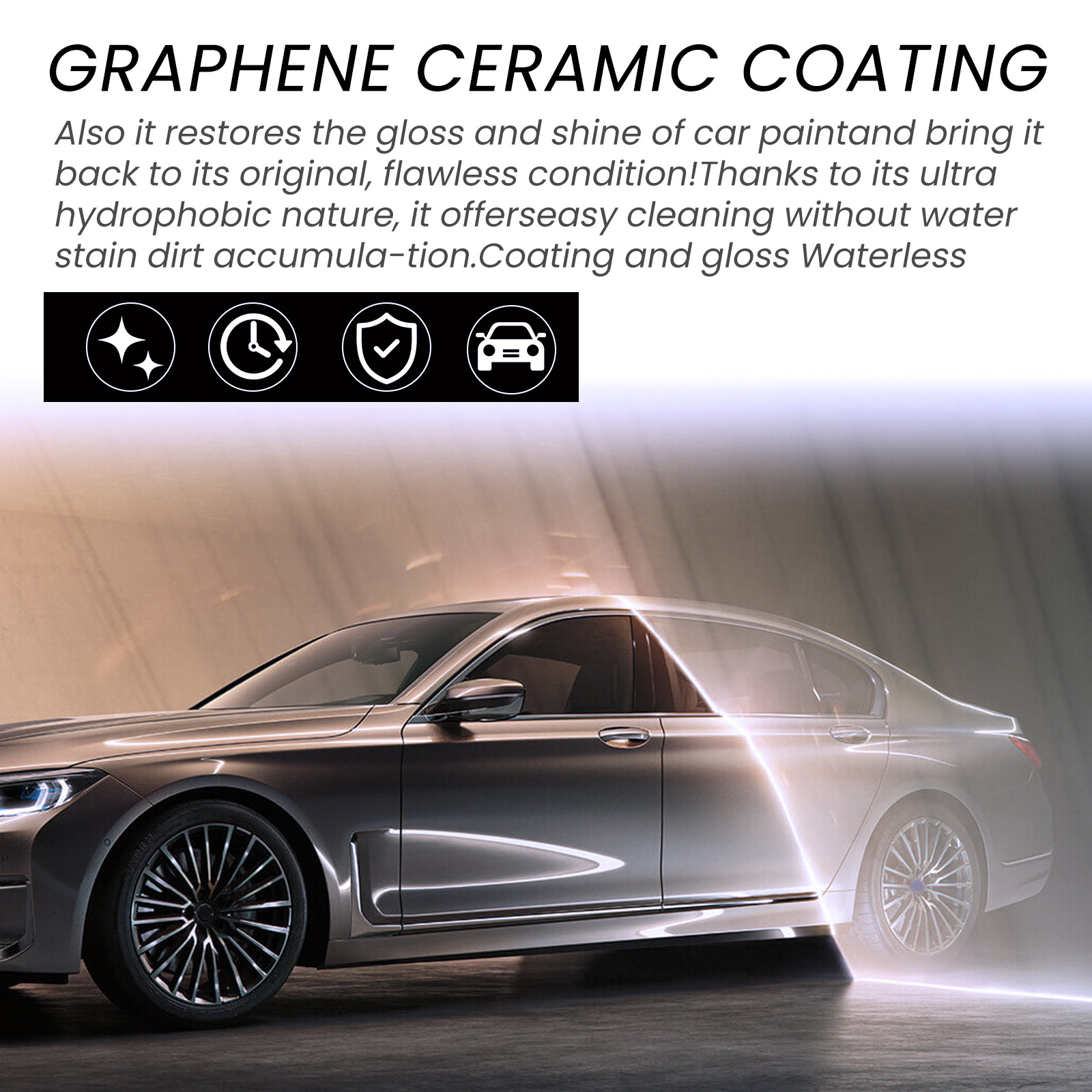 Rayhong automotive graphene ceramic coating superfluid water-plated crystal coating waterproof coating glaze curing car paint