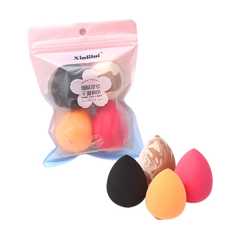 4 Beauty makeup eggs do not eat powder super soft air cushion powder puff makeup Egg gourd powder puff water droplets powder puff wet and dry
