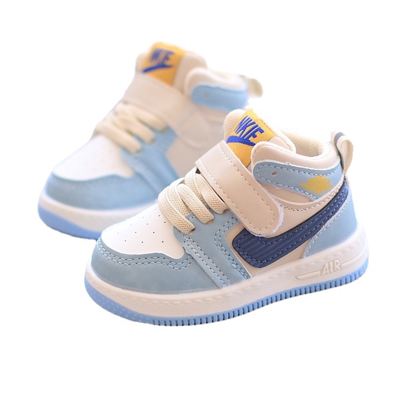 Boys Shoes High-top Board Shoes Children Toddler Shoes Baby Shoes Girls Sports Shoes Spring and Autumn Soft Sole Shoes