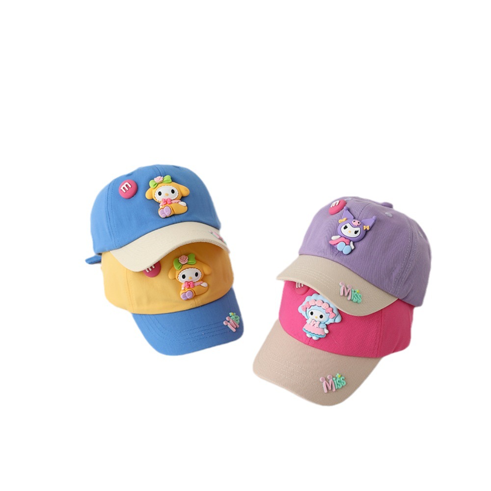 Cartoon Children's Fun dopamine color children's hat travel sunshade cartoon men's and women's cap spring and autumn baseball cap