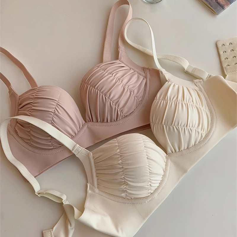Comfortable Underwear Without Steel Rings Women's Small Chest Push-up Bra Collecting Auxilion Breast Ultra-thin Sexy Adjustable Bra Set