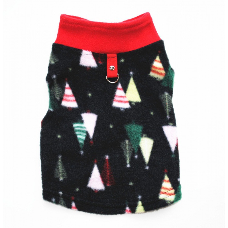 Cross-border hot pet clothes dog cat autumn and winter clothing polar fleece traction buckle strong warm