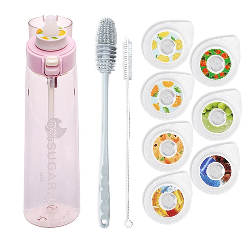 Cross-border hot sale 0 sugar 0 card flavor cup fruit taste ring tritan water bottle sports water cup drinking artifact in stock
