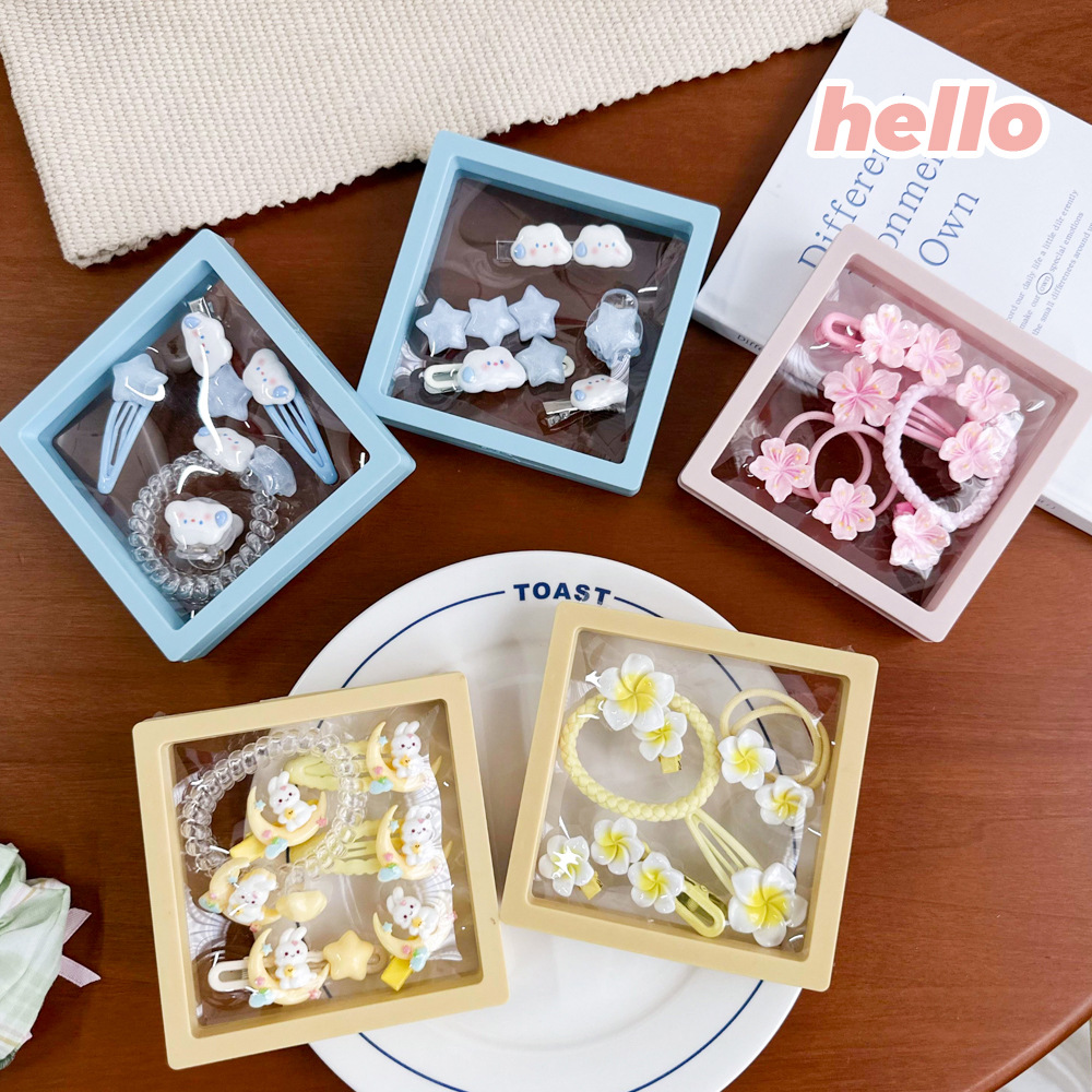 Édes rózsaszín cseresznyevirág sorozatú hajkiegészítők szuper tündérvirágos csat pónifarok hajkötél frufru hajcsat tavasz és nyár_voghion.com