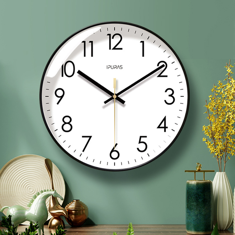 Ipla 6026 net red clock wall clock living room classic clock wall wall mute sweep second quartz clock