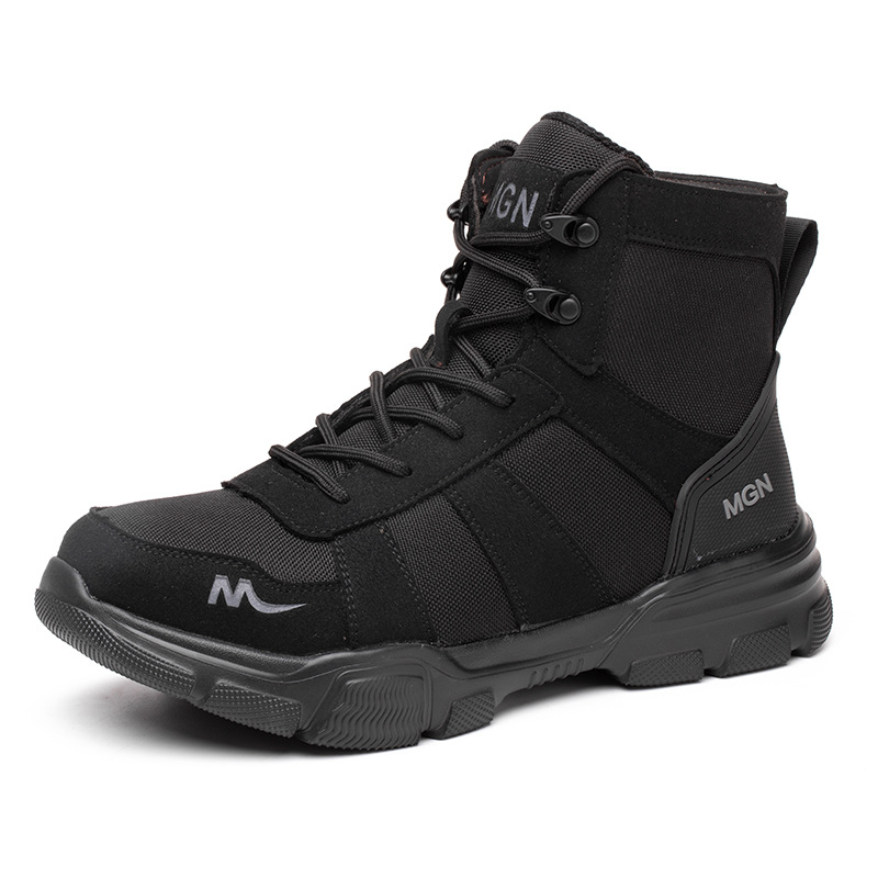 Zhen Gu Cross-border High-top Labor Protection Shoes Anti-smashing and Anti-piercing Large Size Magnum Labor Protection Cotton Shoes Men's and Women's Same Style Safety Shoes