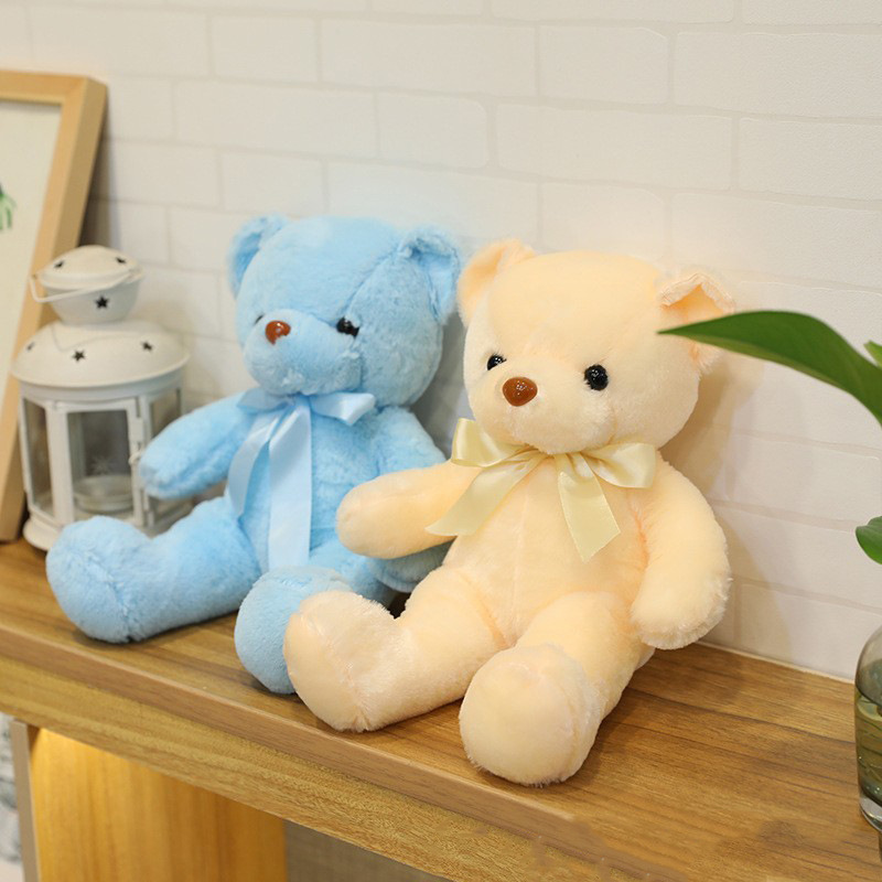 Popular ten-color bear wedding grab machine Doll Doll plush toy doll cloth doll ribbon scarf bow tie Bear
