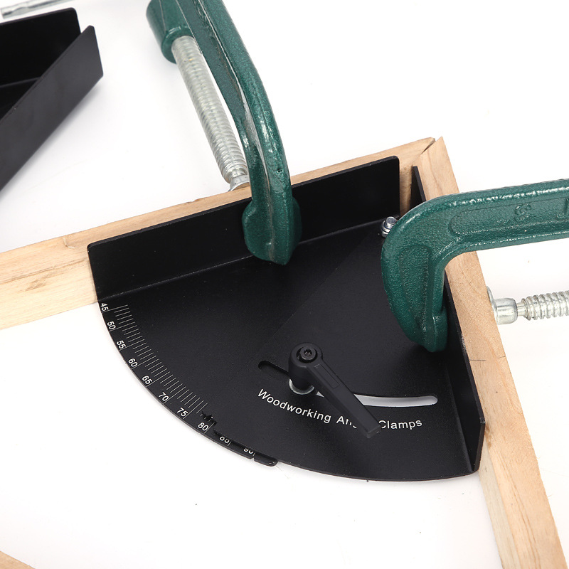 Variable angle fixture woodworking tool protractor picture frame clip adjustable 180 degree right angle clip digital display angle measuring ruler