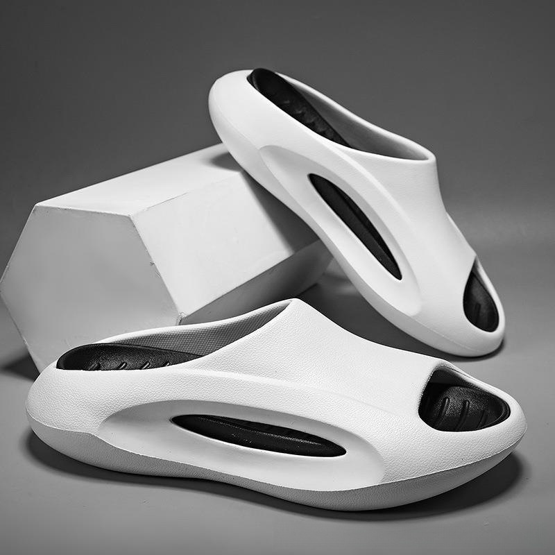 4.0 Dung-feeling Two-color Soft Bottom Sandals Non-slip Odor Deodorant Sports Coconut Slippers Summer Men's Outer Wear Slides EVA