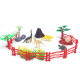 A variety of sand table scene ornaments dinosaur farm animals coconut tree accessories children's simulation model toys