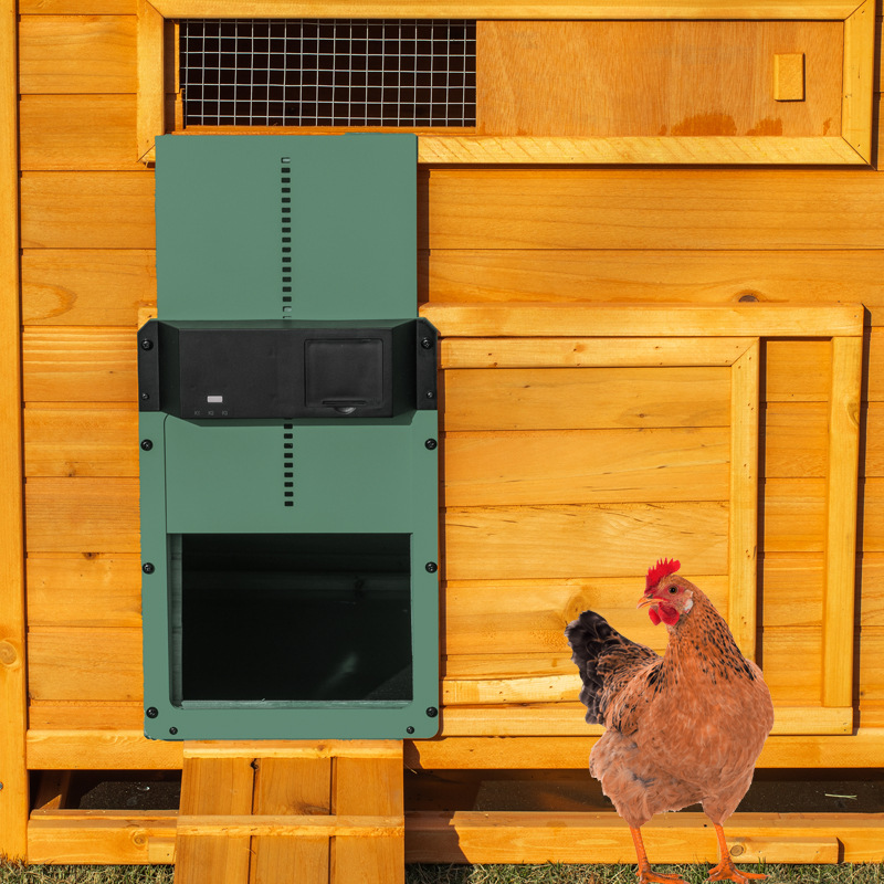 自動鶏小屋ドア光感知家庭用養鶏場ドア取り付けが簡単耐久性のある鶏の巣|undefined