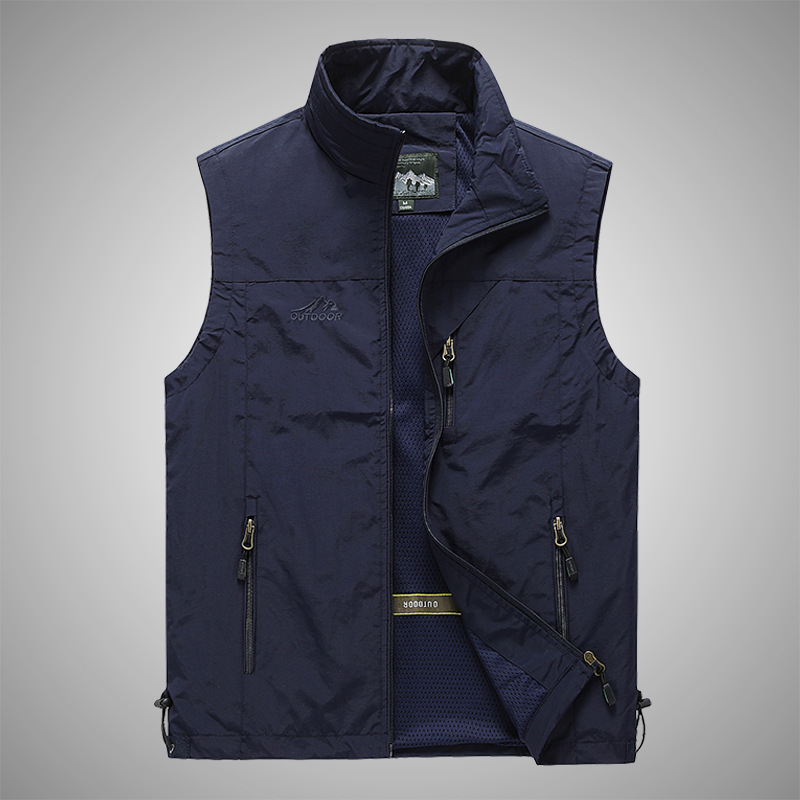Spring and Autumn New Vest Men's Outdoor Casual Young and Middle-aged Photography Fishing Waistcoat Vest Vest 2019