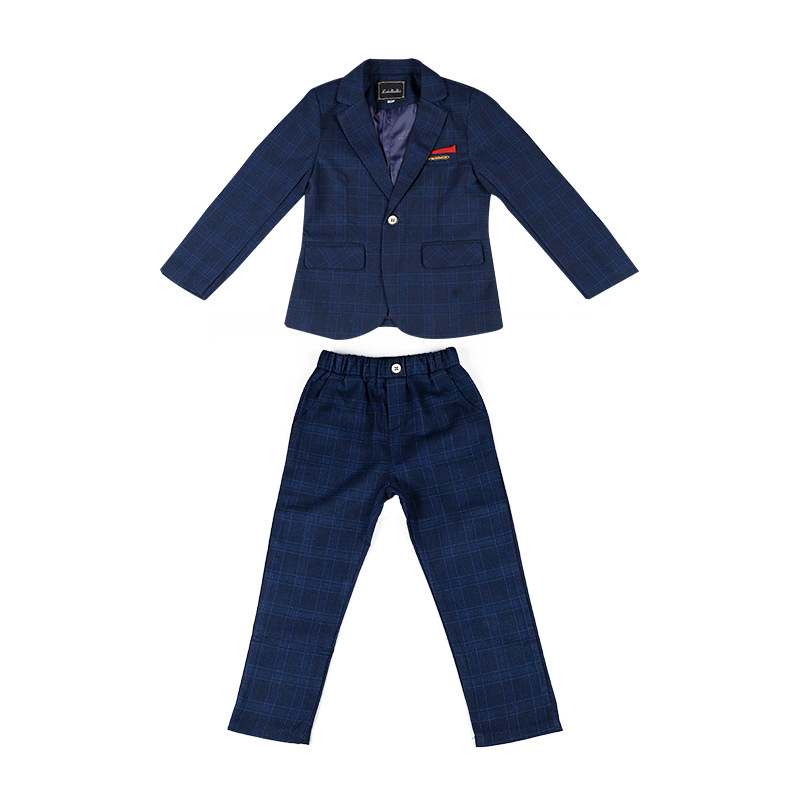 Children's Dress Korean Boy's Solid Color Suit Flower Girl's Wedding Host Performance New Children's Suit