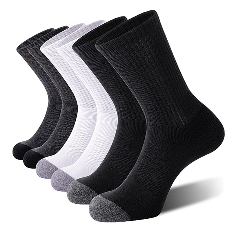 Cross-border 47 plus size elastic cotton socks wholesale basketball sports High Socks Black White spring and summer men's long socks
