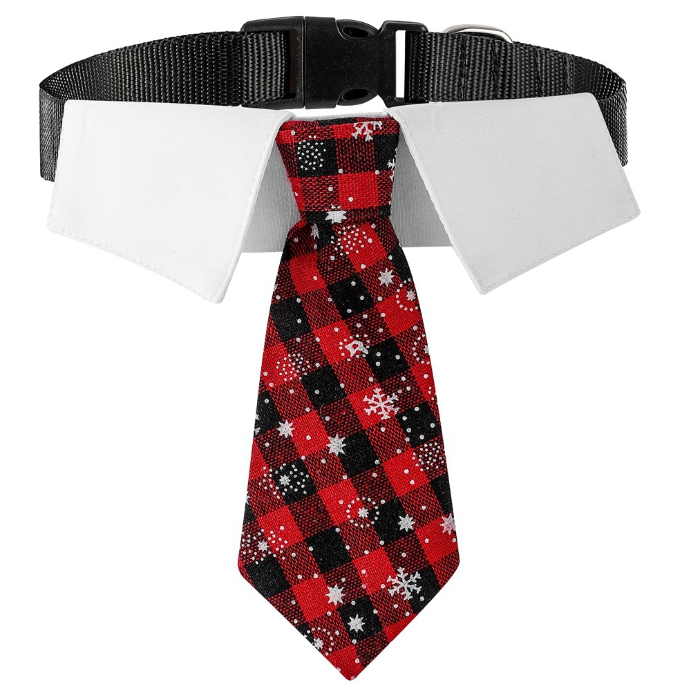 Tanpopo Christmas Pet Collar Tie Pet Clothing Pet Accessories Small Medium and Large Dog Tie
