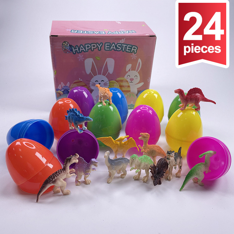 Cross-border explosions Easter eggs dinosaur eggs creative children's open eggs pinch orchestra DIY