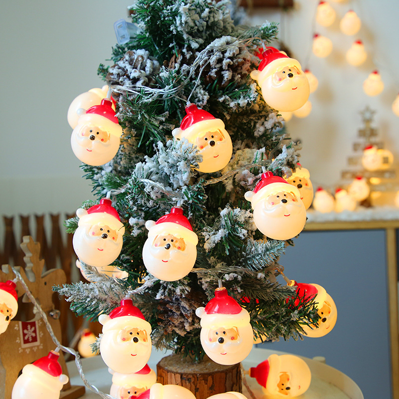 led string lights Santa Claus snowman elk festival atmosphere light battery usb Christmas tree Christmas decoration lights