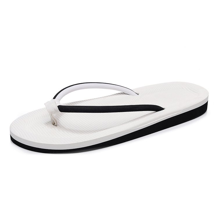2021 summer new Korean style flat flip flops for women ins trendy couple simple solid color flip-flops beach slippers summer
