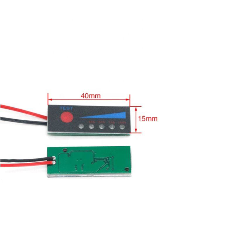 3.7V 2s/3s/4S lithium battery pack power display 12V1 car battery indicator board anti-reverse connection
