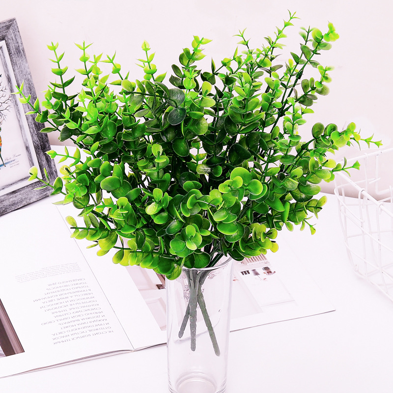 Simulation eucalyptus plastic flower potted living room put bunch of aquatic plants fake flowers fake flowers green simulation plant Lysimachia