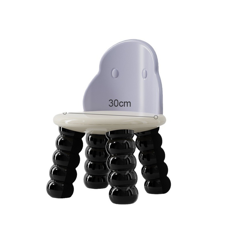 Retro cartoon Caterpillar children's chair home with backrest kindergarten cute shoes changing bench wash small low stool