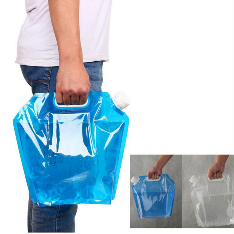 Spot 5L large capacity water bag sports portable folding water bag outdoor travel camping mountaineering portable water storage bag