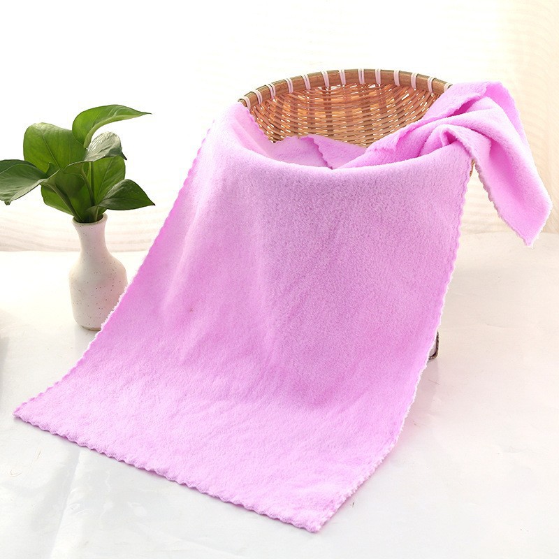 High Density Coral Fleece Towel Bath Towel suit Absorbent Foreign Trade Net Bag Colorful Large Towel