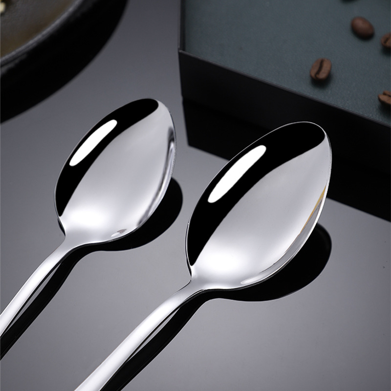 Amazon Best Selling Products 1010 Stainless Steel Spoon Pointed Soup Spoon Dessert Coffee Spoon Hotel Tableware