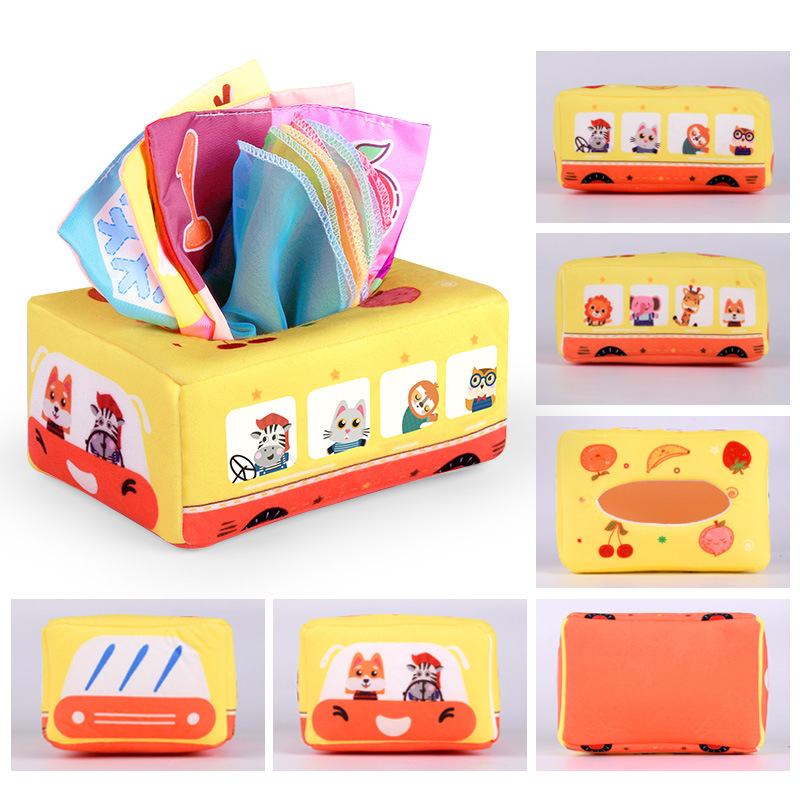 Cross-border Children's Early Education Toy Baby Pull Radish Tear Not to Rip Paper Box Baby Toy 0 to 6 Months