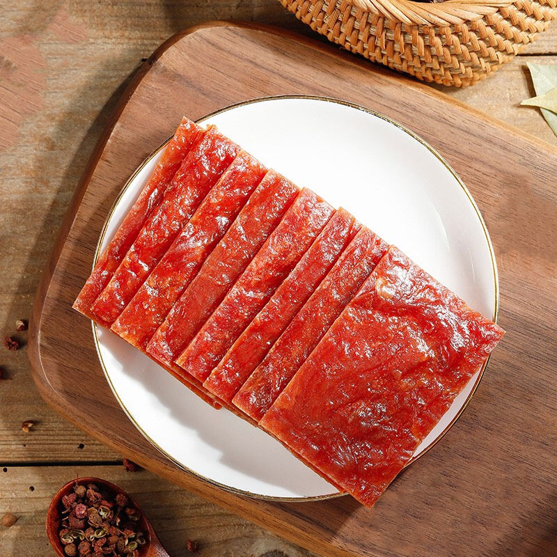 Tongue tip love plate braised pork 10 g/pack Jingjiang specialty pork jerky snack snack box 20 packs wholesale
