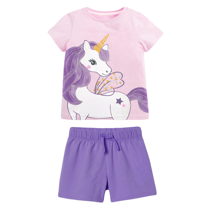 Little maven children's suit European and American style summer new short sleeve children's suit Cotton Girl's suit