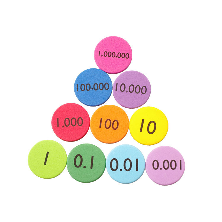 カラフルな泡 Eva 番号ラウンドスライス子供の知育玩具早期教育色認識ゲームチップ|undefined