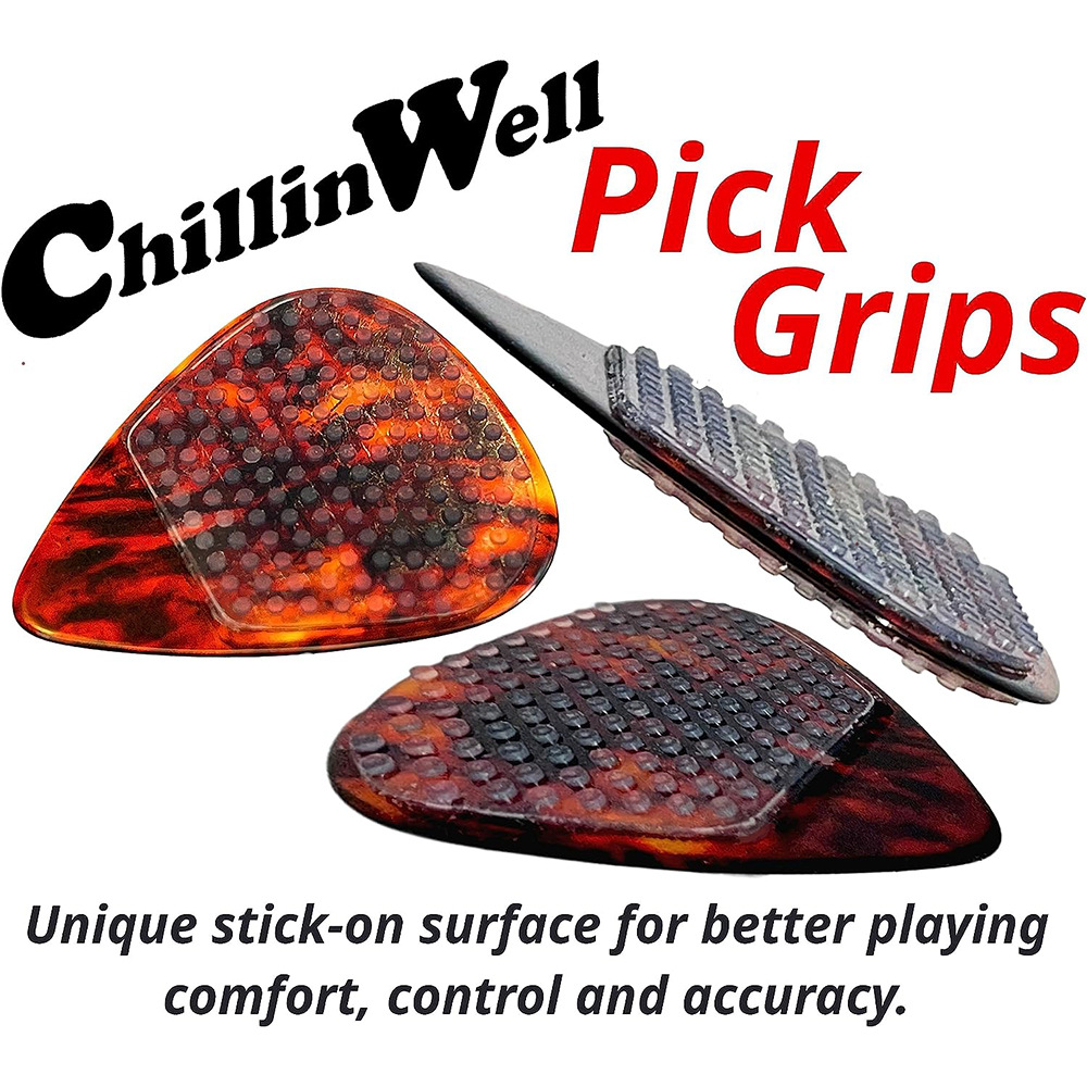 2024 new guitar pick silicone stickers can be repeatedly pasted transparent non-slip pick stickers non-slip pick accessories