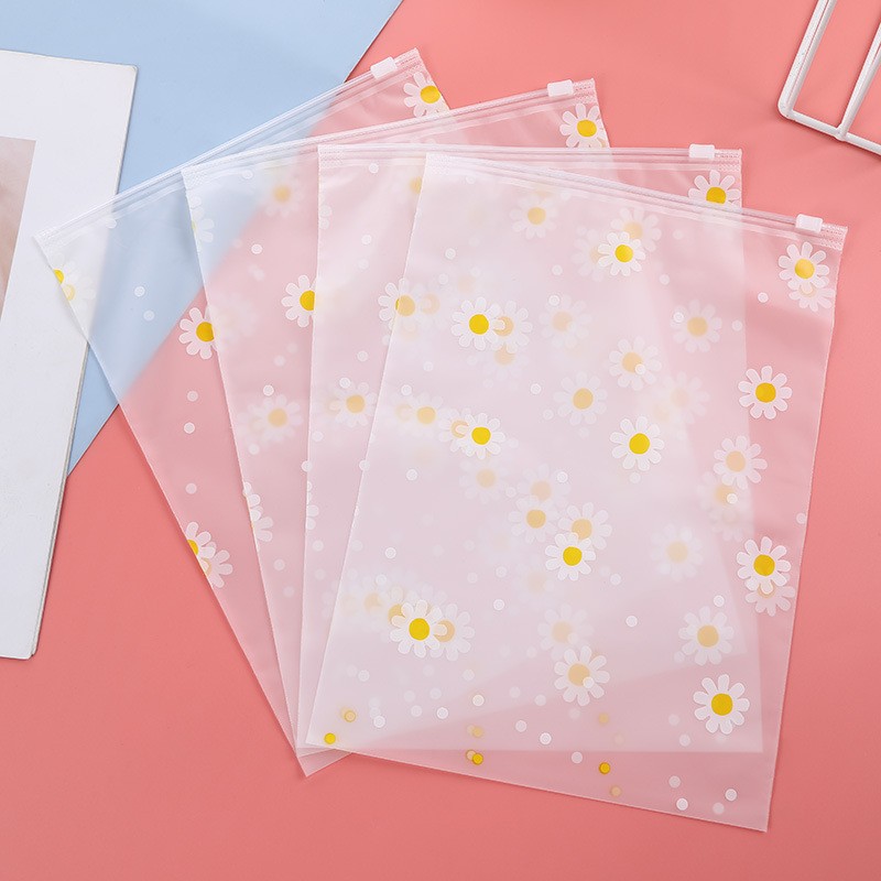 Drawstring drawstring bag travel frosted Daisy underwear socks shoes cosmetics storage bag transparent packaging bag