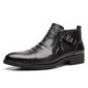 HPIOPL5010 cross-border Men's embossed Martin boots double-sided zipper European and American fashion boots men's boots men