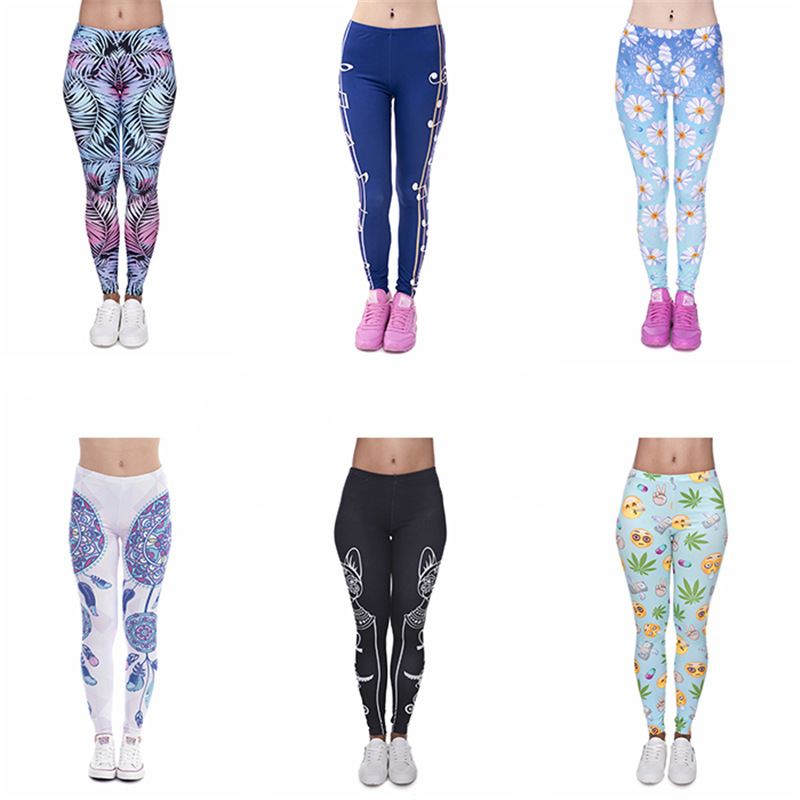 Mandala Pattern Stripe Printed Ankle-length Pants High Waist Sports Yoga Large Size leggings Women's leggings Foreign Trade