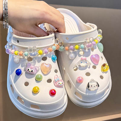 Adaptable cross Kalochi Cave Shoes Accessories Shoes Flower Decorative Buckle Transparent Cartoon diy Accessories Bead Chain Shoes Accessories