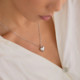 Silver single-layer love necklace