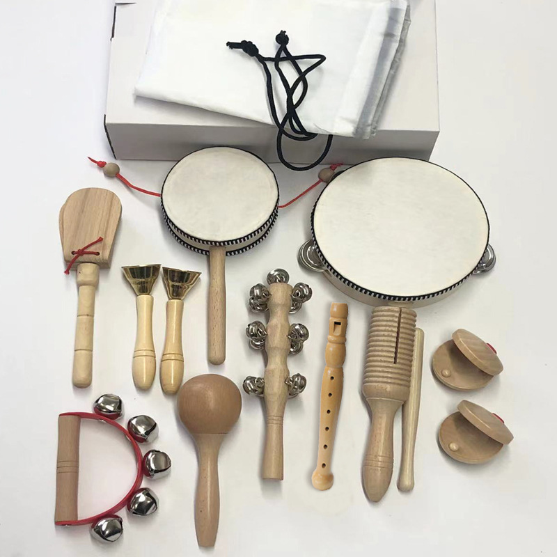 Детский костюм для музыкальных инструментов Orff, комбинация ударных инструментов для детского сада, Детские Игрушки для раннего развития для учеников начальной школы