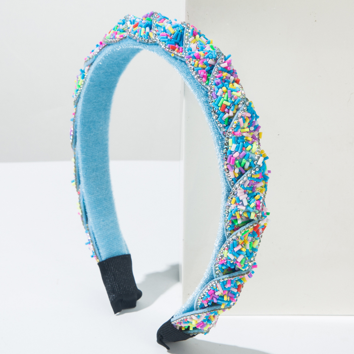 European and American New Baroque Hair Hoop Sweet Candy Color Cute Woven Headband High Cranial Top Beautiful All-match Hair Accessories for Women