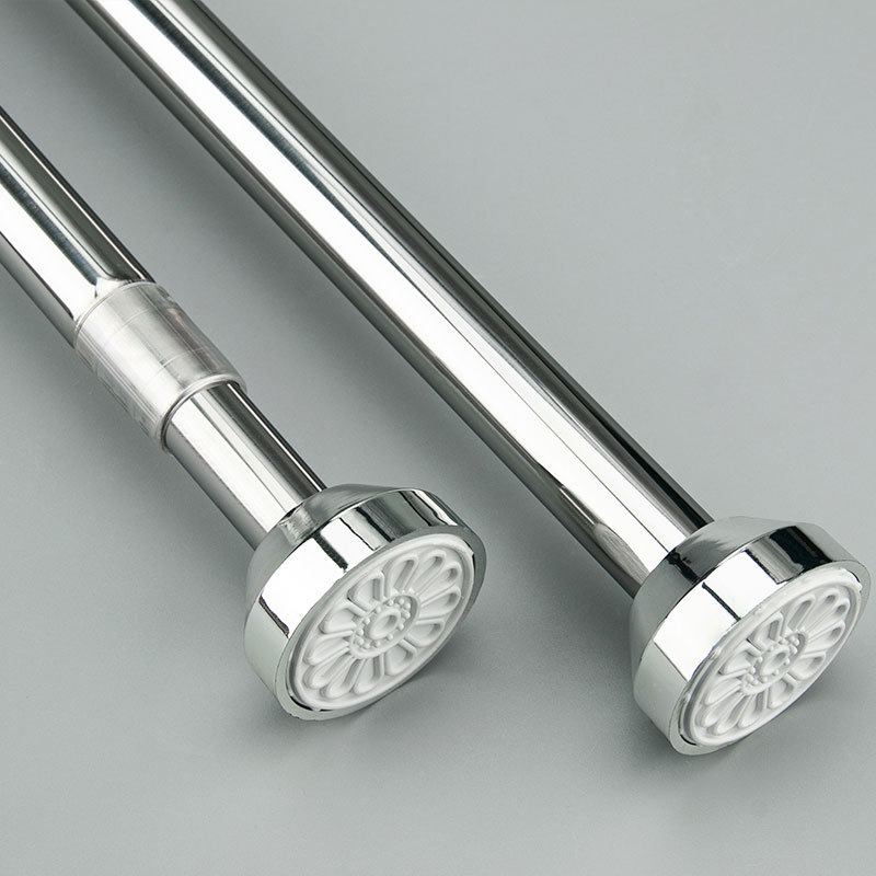 Wardrobe Retractable Clothes Rod Thickened 304 Stainless Steel Retractable Clothes Rod Punch-Free Retractable Simple Clothes Rod