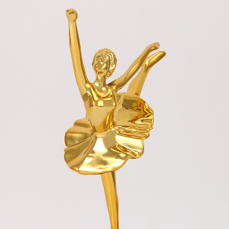 Little Golden Man Resin Plastic Dancing Trophy Dance Ballet Competition Award Gold Crown Trophy Creative Prize Trophy Trophy Stakes