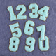 8cm blue number 0-9 set