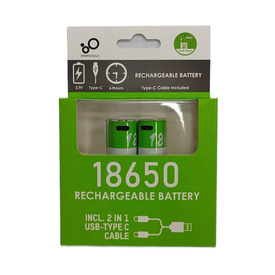 18650 large capacity lithium battery 3.7V strong light flashlight type-c port charging small fan battery incense machine