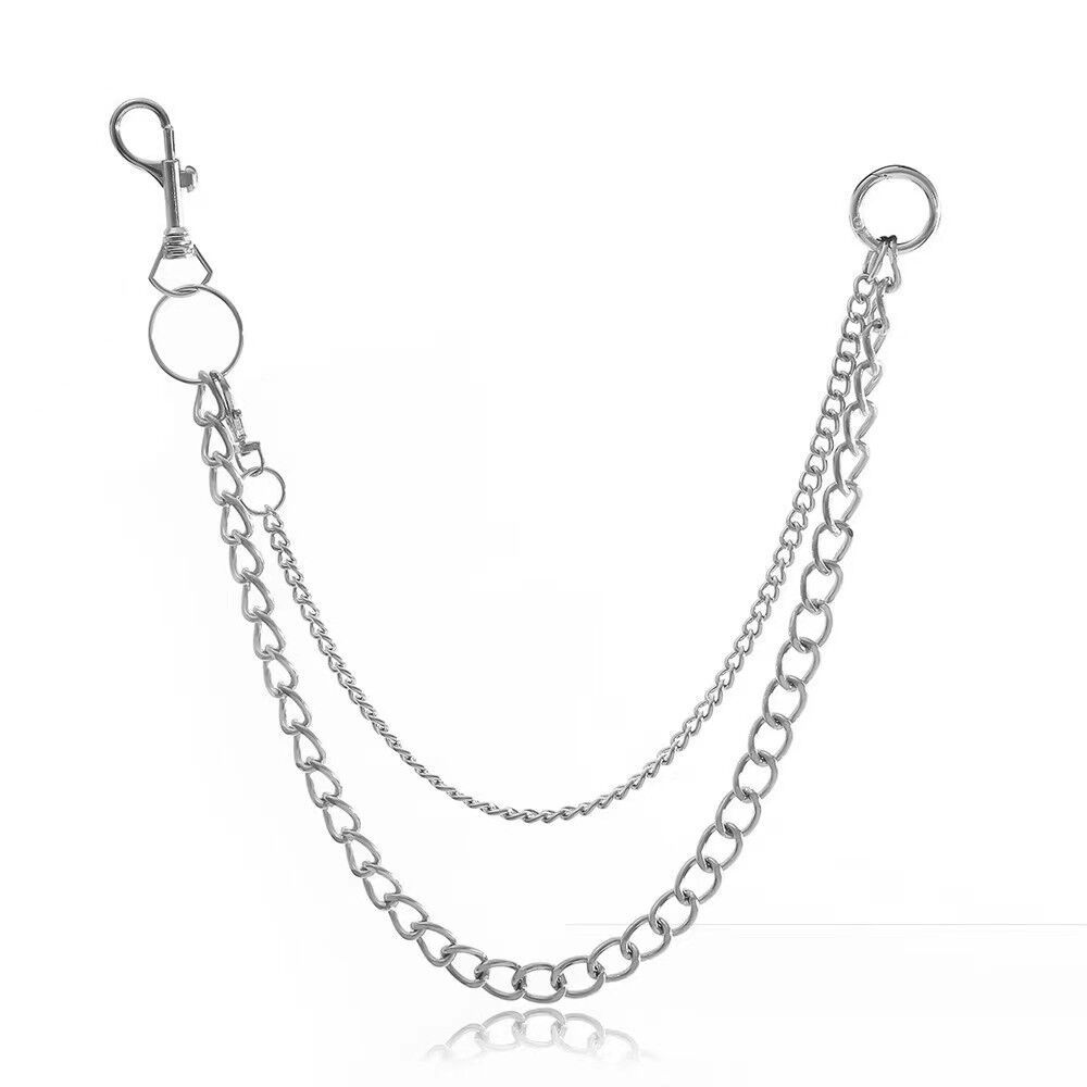 European and American cross-border punk retro metal pants chain adjustable multi-layer waist chain fashion men's and women's pants chain wholesale