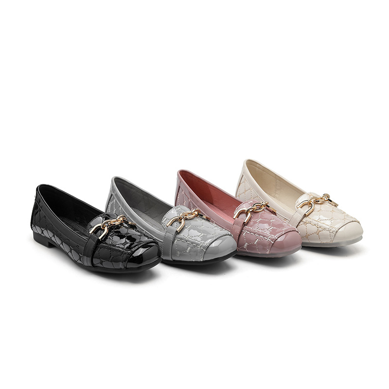 Foreign trade cross-border new embroidery thread metal buckle slip-on Tods low-cut pregnant women's shoes 978-7#